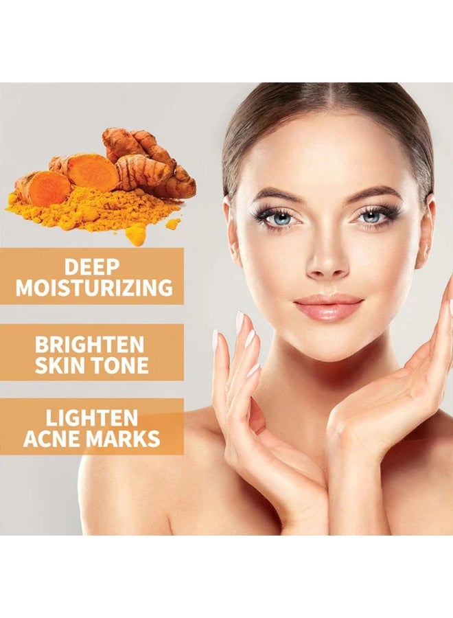 SADOER Turmeric Anti Oxidant Face Serum Deep Intensive Hydrating Prevent Acne Moisturizing Smoothening Firming and Brightening Care Serum Turmeric Repair Serum Turmeric Dark Spot Corrector Serum 30ml - Image 3